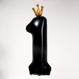 Воздушный шар фольгированный 40" «Цифра 1 с короной»