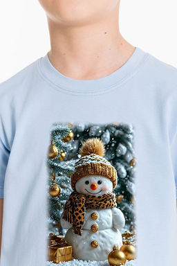 Футболка М225122Пг голубой - Елена фото 3