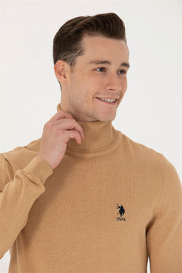 U. S. Polo Assn Мужской базовый свитер песочного меланжа - U.s. polo assn фото 9