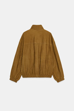 LEATHER BOMBER JACKET ZW COLLECTION LIMITED EDITION - Zara фото 8