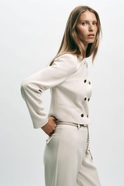 SHORT DOUBLE-BREASTED BLAZER - Zara фото 4