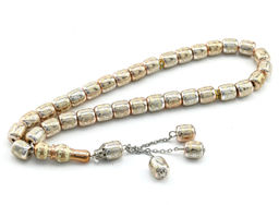 Четки бочонок 11*12мм цв.белый, 33 бусины, 41см