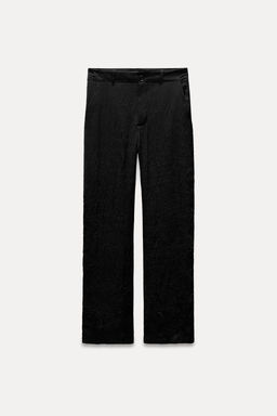 ZW COLLECTION CRINKLE-EFFECT SATIN TROUSERS - Zara фото 3