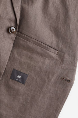 Americana de lino Slim Fit - H&m фото 5