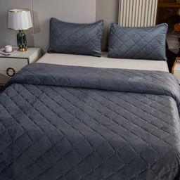 Велюровое покрывало ромб OVF030 240*260