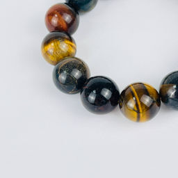 Браслет из Тигрового, Бычьего и Соколиного глаза - Радуга самоцветов фото 3