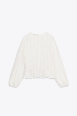 ROMANTIC ENTREDEUX BLOUSE - Zara фото 7