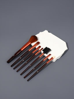 Набор кистей для макияжа SMOKY, 7 шт., чехол на кнопке, чёрный