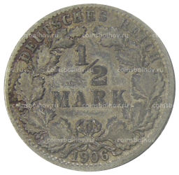 1/2 марки 1906 года J Германия