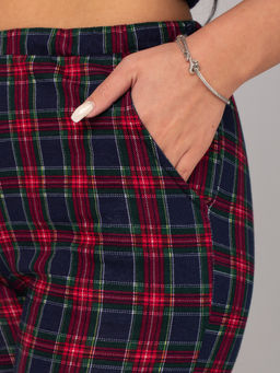 Костюм женский кулирка с брюками "ЕЛКИ" КРАСНЫЙ 2