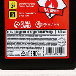 Гель для душа HARD LINE Тому, у кого огонь в сердце, 500 мл, аромат мужского парфюма