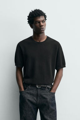 CAMISETA PUNTO RELAXED FIT / Chocolate