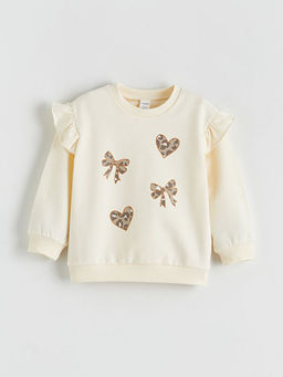 Fiyonk Detayl? K?z Bebek Sweatshirt