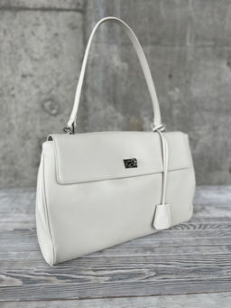 Женская кожаная сумка-портфель 8399-3 Кремовый - Sergio valentini фото 2