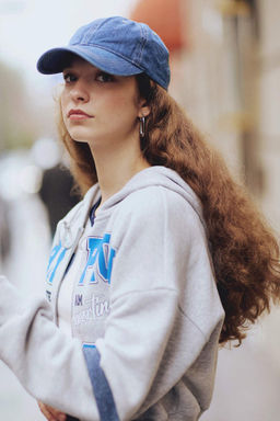 Толстовка на молнии с капюшоном и принтом Cool Oversize - Defacto фото 3