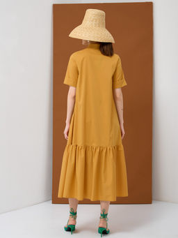 Платье хлопок OD-791-4 горчица OD-791-4