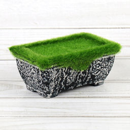 Кашпо со мхом декоративное 10,5х6,5х4,5 см / 16023 /уп 360/ - ГалеонТрейд фото 3