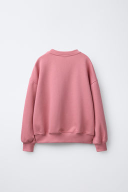 SWEATSHIRT WITH SLOGAN AND FLORAL EMBROIDERY - Zara фото 2