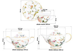 Чайный набор 14 пр. 250 мл Певчие птички NEW BONE CHINA - Elan gallery фото 3