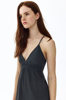 Vestido de muselina con espalda descubierta - H&m фото 6