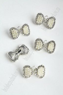 Кабошон-булавка флоризель металл "Бантик" ХХ-916 (5 шт) SF-2076