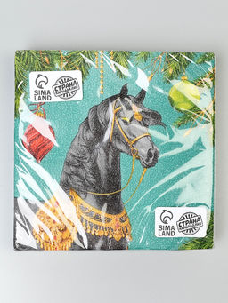 Цена за 3 шт. Салфетки бумажные двухслойные «С Новым Годом. Лошадь», 33×33 см, набор 20 штук