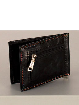 LACCOMA зажим для денег V168-R25A-черный натуральная кожа  фото 2