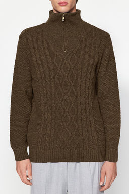 TRENDYOL MAN Lacivert Regular Fit Fermuarl? Yar?m Bal?kc? Yaka Triko Kazak TMNAW24KZ00047 - Trendyolmilla фото 19