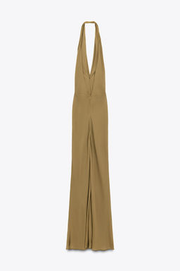 LIMITED EDITION DRAPED HALTERNECK MAXI DRESS