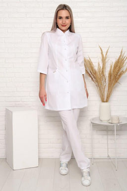 Халат женский 200 ТС. Цвет: белый - Стильб фото 2