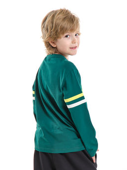 Лонгслив спортивный подростковый UD 7908 т.зеленый - Mini maxi фото 2
