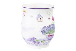 Кружка 350 мл 11,5*8,2*10 см Лаванда бочонок, NEW BONE CHINA - Elan gallery фото 2