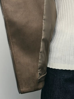 Куртка из искусственной замши с ремнём / Zarina  фото 8