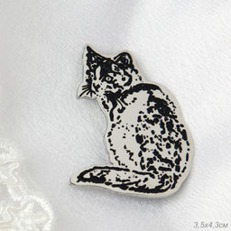 Брошь Кошка / 3432 S /уп 12/
