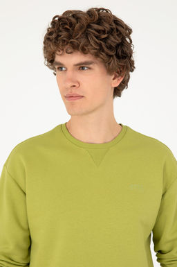 Мужской базовый свитшот фисташкового цвета - U.s. polo assn фото 2