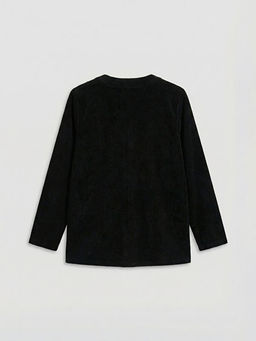 Bisiklet Yaka Kad?n Kadife H?rka