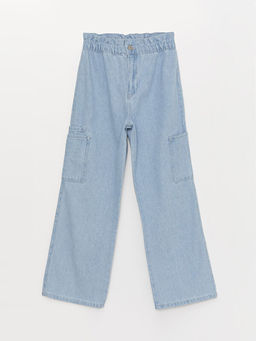 Beli Lastikli Geni? Pa?a K?z ?ocuk Jean Pantolon