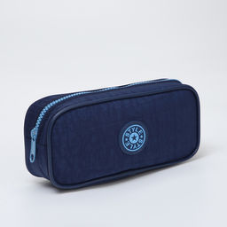 Косметичка-пенал на молнии с карманом, Звезда, синяя