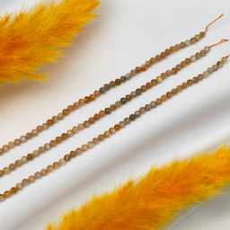 Бусины для украшений из Лунного и Солнечного камня огранка 39 см