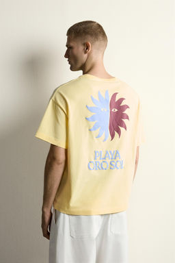 CAMISETA RELAXED FIT GR?FICO SOL / Mantequilla - Zara фото 3