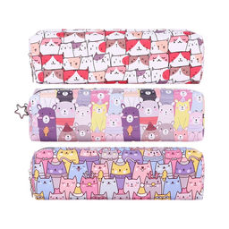 Пенал школьный Calligrata Кошки, на молнии, 1 отделение, МИКС