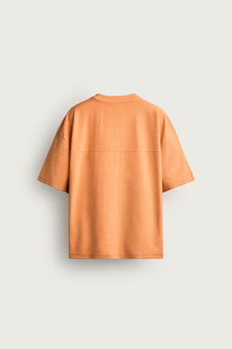 CAMISETA RELAXED FIT COSTURA / Naranja - Zara фото 8