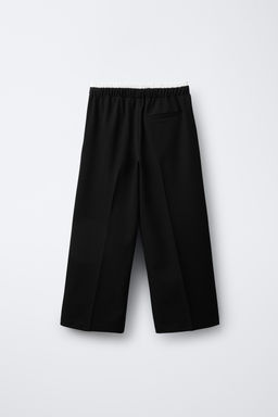 PANTAL?N WIDE LEG CINTURILLA DOBLE / Negro - Zara фото 3