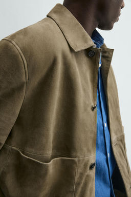 LEATHER JACKET WITH POCKETS - Zara фото 6