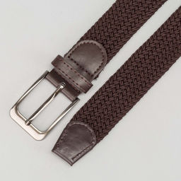 Ремень мужской Великан, ширина 3,5 см, резинка, цвет коричневый - Simaland фото 3