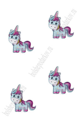 Кабошон-вырубка "Единорожек с блестками" 26*24 мм (10 шт) SF-3013/4467, №10