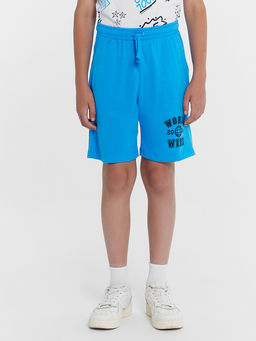 Шорты для мальчиков мультипак 2 (шт.) в лазурно-голубом и песочном цвете с печатью - Mark formelle фото 2