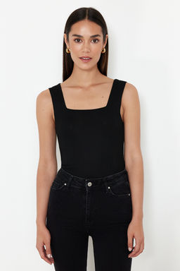 Siyah-Ekru Basic Ikili Paket Top Ince Bluz TWOSS24BZ00623