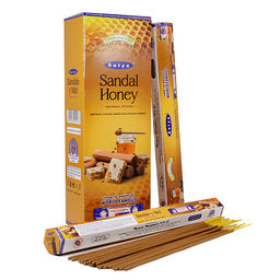 Благовония Satya Hexa Sandal Honey Сандал-Мед аромапалочки уп-6шт