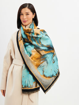 в СОСТАВЕ ШЕРСТЬ и КАШЕМИР Большой, мягкий, теплый однотонный двусторонний палантин. - Tantino фото 12